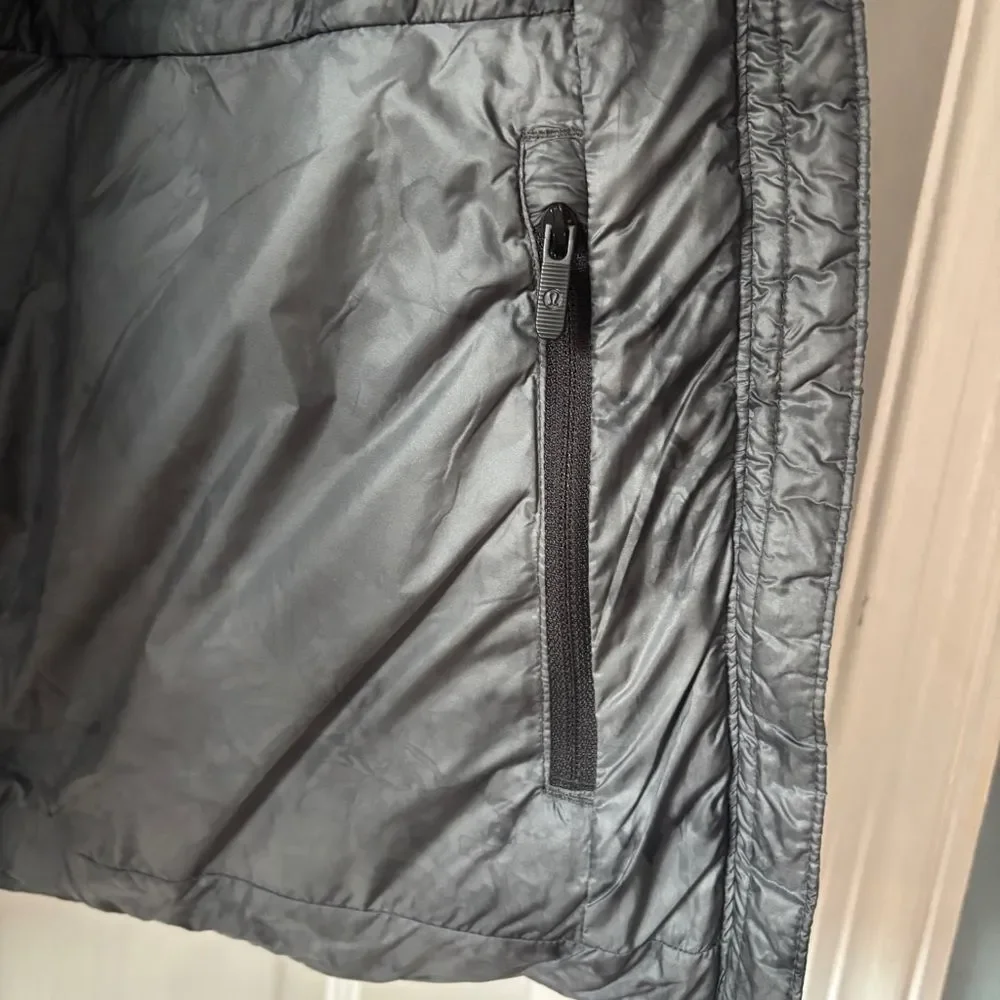 lululemon Pack It Down Vest Puffer Diamond Dye Melanite Black Size 6